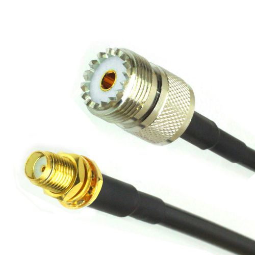 10PCS SMA female TO UHF female Jack bulkhead for RG58 cable jumper pigtail 50cm
