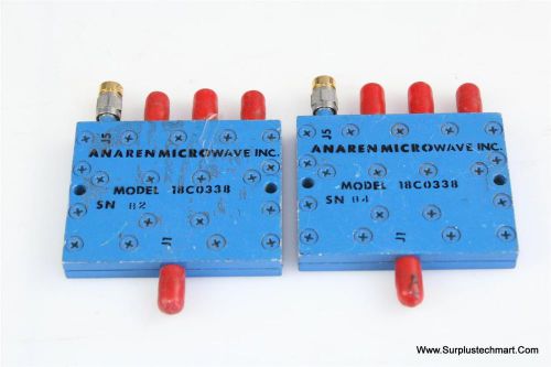 LOT OF 2 ANAREN MICROWAVE POWER DIVIDER MODEL 18C0338