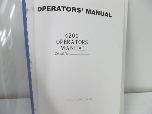 Electronic Development 4200 AC Volt Calibrator Operator&#039;s Manual w/schematics