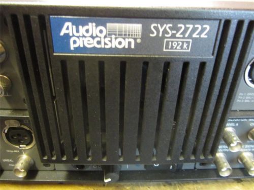 Audio precision  sys 2 - 2722a dual domain -burst- aes-17 prefilter - warranty for sale