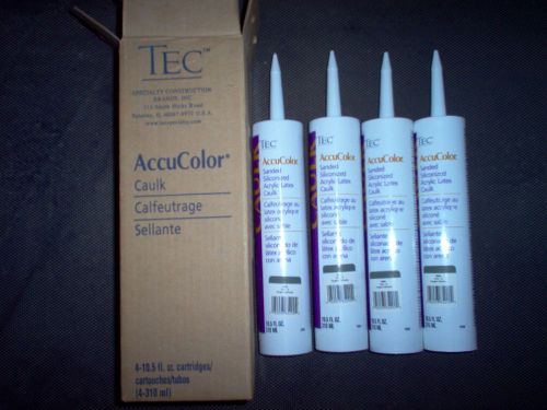 Caulk, TEC AccuColor Sanded Siliconized Acrylic Latex , Color-Fern, Box (4)
