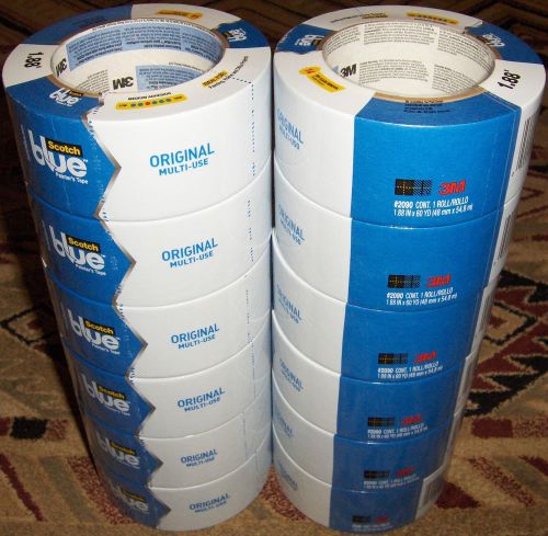 12 NEW ROLLS OF SCOTCH BLUE PAINTERS TAPE 1.88&#039;&#039; WIDE