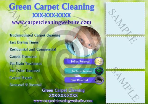 Green Carpet Cleaning Marketing Flyer - Digital for Craigslist