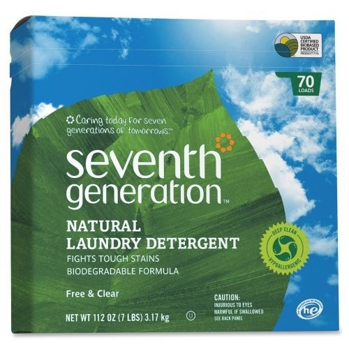 Natural Laundry Detergent, Free &amp; Clear, 112oz Box