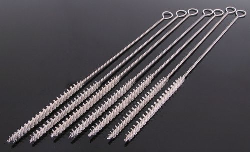 Twisted wire brushes (lot of 130) 9&#034; oal, 3&#034; bp, 1/4&#034; od,  white nylon lot#227 for sale
