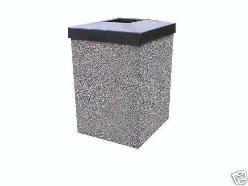 Trash garbage cans and litter receptacles for outdoors for sale
