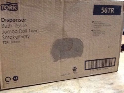 Tork Bath Tissue Dispenser jumbo twin roll smoke/gray T22 new