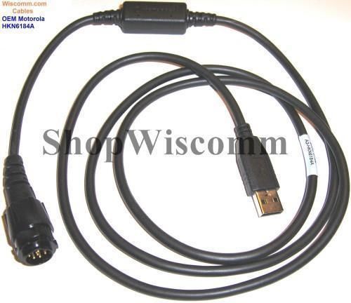 Motorola OEM HKN6184C HKN6184 Programming Cable APX MotoTRBO XTL5000 O5 &#034;USB&#034;