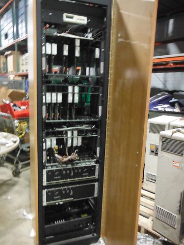 MOTOROLA SYSTEM W/ MRK-4426AXS RACK ENCLOSURE CEB Brown Cabinet ~  Used