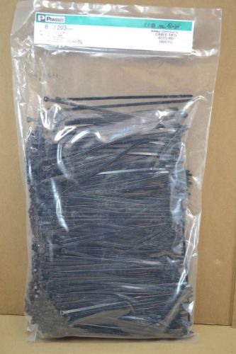 New panduit bt2s-m0 cable zip ties,std,8.0 in,black,pk 1000 for sale