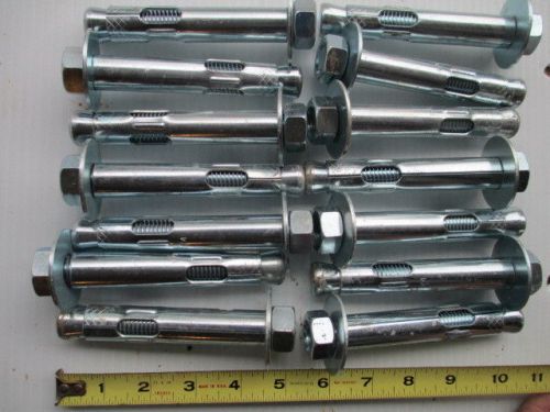 14  solid  concrete sleeve anchor  bolts 3/4&#034; x 5&#034; for sale