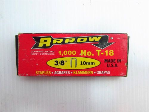 Arrow staples 3/8&#034; 10mm no. t-18 staple gun  lot of 5 boxes- free shipping!!!! for sale