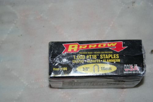 Arrow  Type T 18  3/8&#034;  Staples 1 Package total 5000 Staples