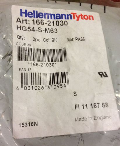 Lot of 11 HellermanTyton HelaGuard connectors / fittings HG54-S-M63, 166-21030