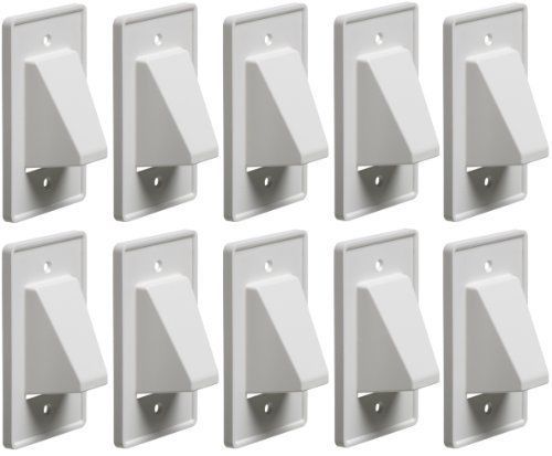 Arlington CE1-1 Recessed Cable Wall Plate  1-Gang  White