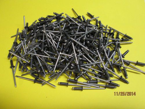Lot of 250-  fbf44 rbz stainless steel 1/8&#034; x .400 open end blind rivets- new for sale