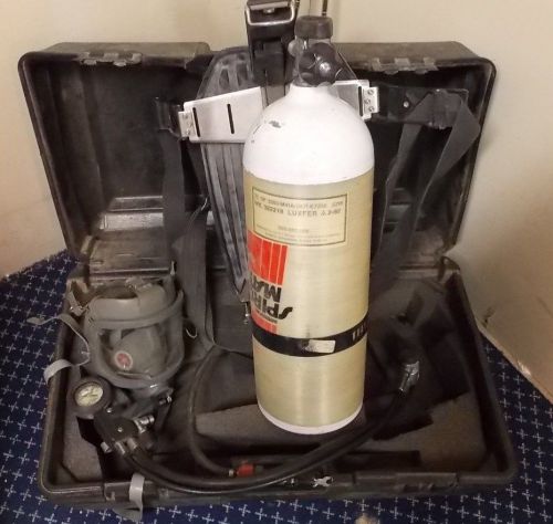 Interspiro Spiromatic firefighter tank, guages regulator and mask