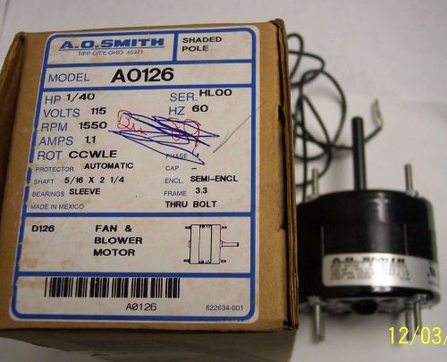 New ao smith ao126 a0126 fan &amp; blower motor bin # 6 bring offers for sale