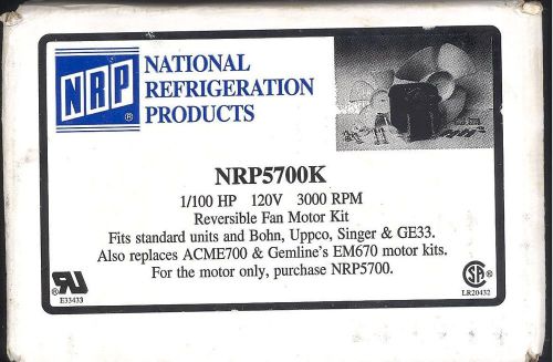 NATIONAL REFRIGERATION PRODUCTS NRP5700K REVERSIBLE FAN MOTOR KIT..