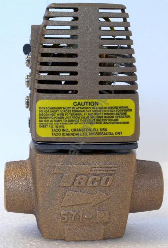 Taco 1&#034; sweat zone valve 572-3 gold series for sale