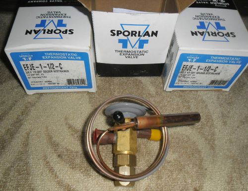 3 sporlan thermostatic expansion valve ejfe-1-1/2-c 3/8&amp;1/2 odf solder for sale