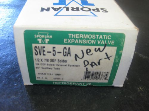 Sporlan:  termostatic expansion value:  sve-5-ga:  item: 129271 for sale