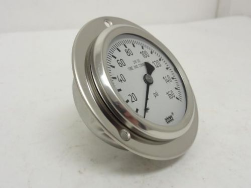 144332 new-no box, wika 406-30-0088 ss pressure gauge, 0-160psi, 1/4&#034; npt for sale