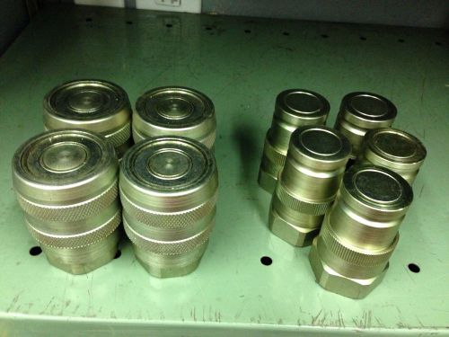 Lot Of 9 Snap-Tite Flat Face Quick Disconnect Couplers 71-3C12 71-3N12 Hydraulic
