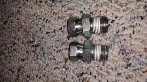 Hydraulic adapter fitting 3/8&#034; npt female inverted flare swivel to 1/2&#034; male npt for sale
