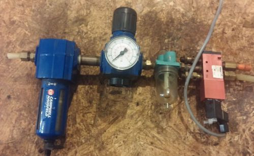 Campbell air regulator &amp; filter + electric control valve 3/8 inch for sale