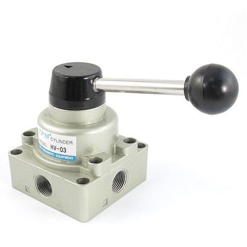 Hv-03 pneumatic air flow control 3 positions 4 ways hand lever valve for sale