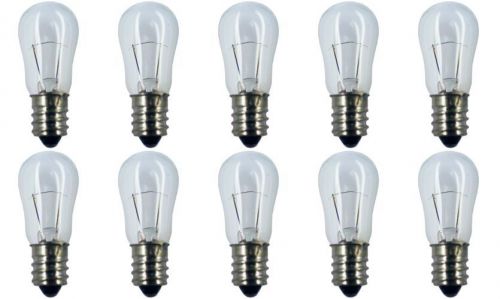 NEW Box of 10 Bulbs 6 Watt 6 Volt Screw Base E12 Clear 6S6/6V