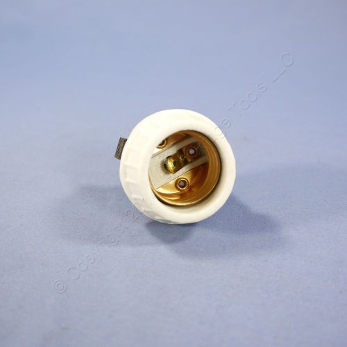 Snap-in medium base porcelain lampholder light socket w/ quick connect tabs 8877 for sale