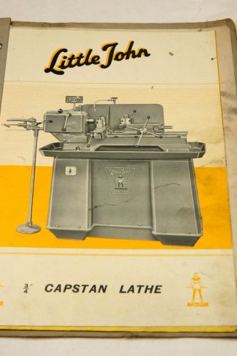 LITTLE JOHN CAPSTAN LATHE BROCHURES 1956  (W-4-B-9)