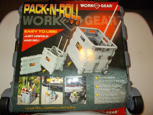 Work gear pack n roll foldable cart/dolly 50 pound capacity loading box new for sale