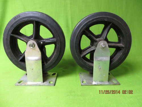 Pair of super heavy duty faultless 10&#034; caster wheels for sale