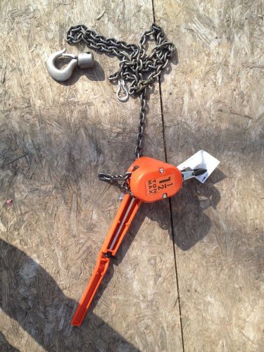 CM 1 1/2 Ton Ratchet Puller 4076 8&#039; Chain winch come a long NEW OPEN BOX