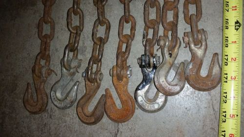 One 1/4&#034; chain 14&#039; with 2 grab hooks for sale