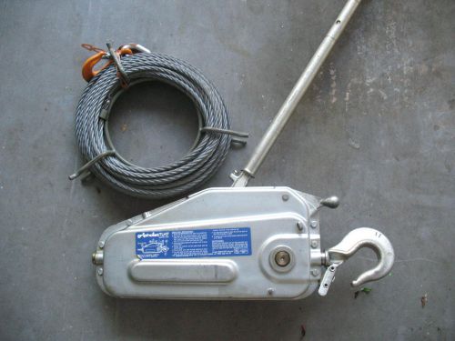 GRIPHOIST TU-17 Wire Rope Hoist Puller -30 Ft Wire Rope New