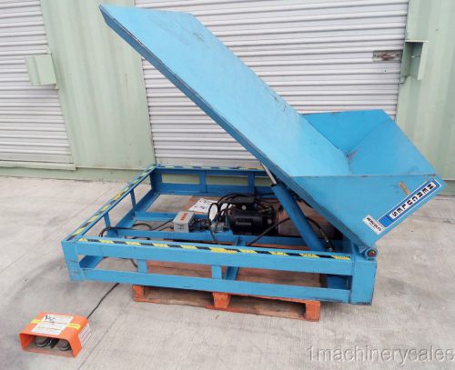 Hercules hydraulic 45 degree tilting material handling table 49-1/2&#034; x 59-3/4&#034; for sale