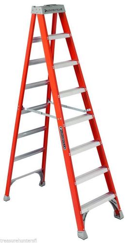 Louisville Ladder Fiberglass Step Climb 8&#039; Tool Garage Paint Home Office Work