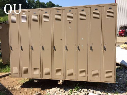 9&#039; x24&#034; x 80&#034; double sided personnel/gym/school/equipment 18 storage locker set for sale