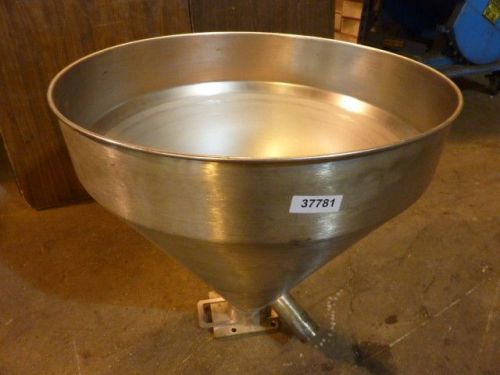 Stainless steel hopper 2 1/4&#034; inlet / outlet #37781 for sale
