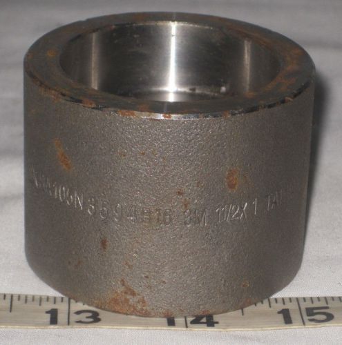 High pressure steel 1-1/2&#034; x 1&#034; socket weld coupling  ***free shipping*** for sale