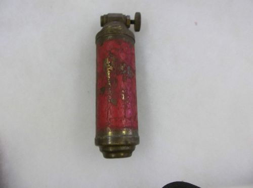 VINTAGE Miniature Brass Fire Extinguisher Presto CB Merlite EMPTY