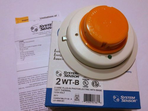 4 new i3 system sensor 2wt-b 2 wire thermal smoke detectors 2wtb for sale
