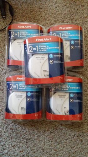 lot of 5 brand new First Alert smoke and carbon monoxide detectors