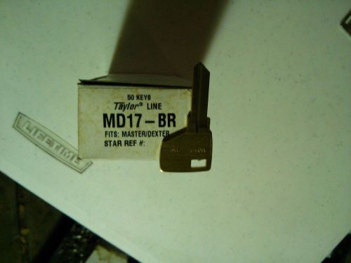 ilco key blanks MD17-BR Taylor line by ilco lot of 20 master dexter