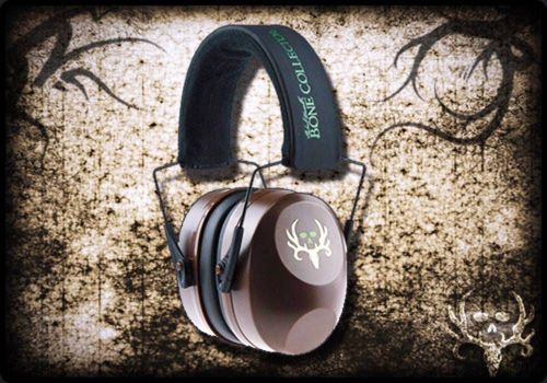 Bone collector hawken brown ear muffs shooting hearing protection adjust nrr29 for sale