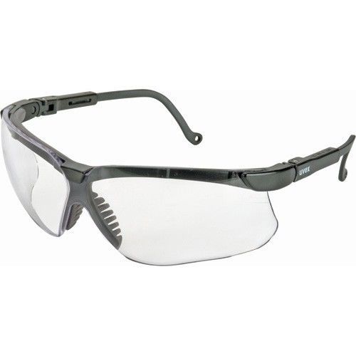 Uvex S3200X Genesis Black, Clear Safety Eyewear With Anti-Fog Coating-Each